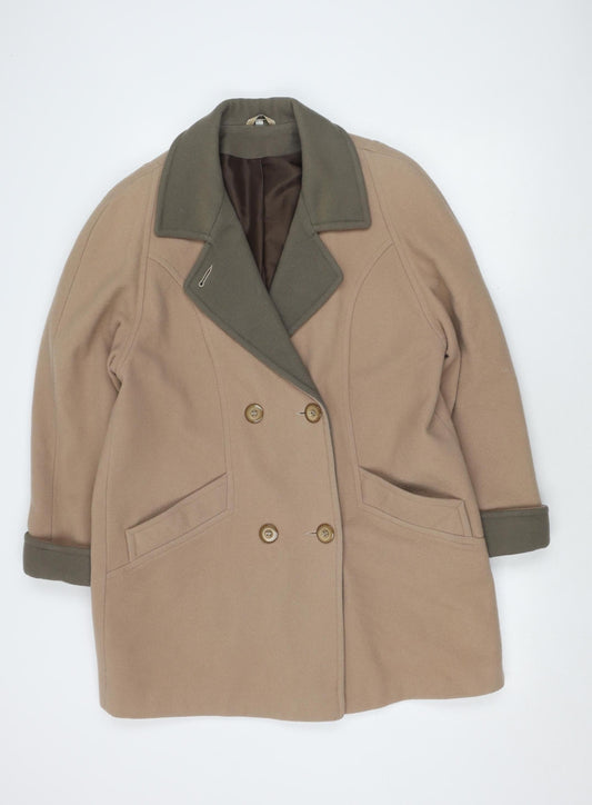 Womens UK Size 12 Klass Collection Beige Pea Coat