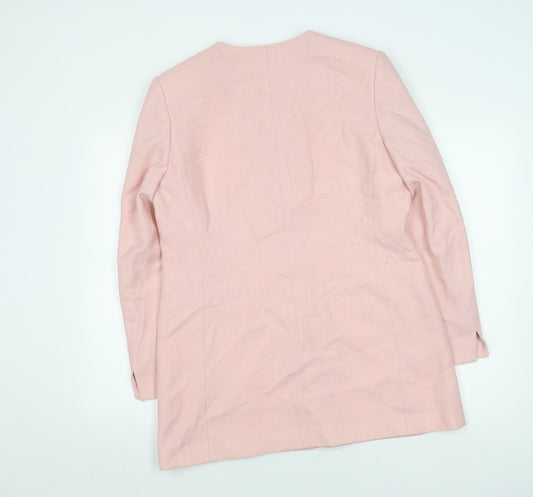 Viyella Women's Pink Mid-Length Blazer Size 14