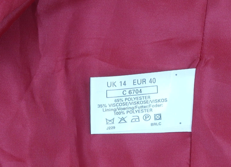 Womens UK Size 14 Modern Classics Regular Red Suit Jacket