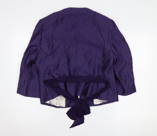 Kaliko Women’s Purple Linen Suit Jacket, Size 8