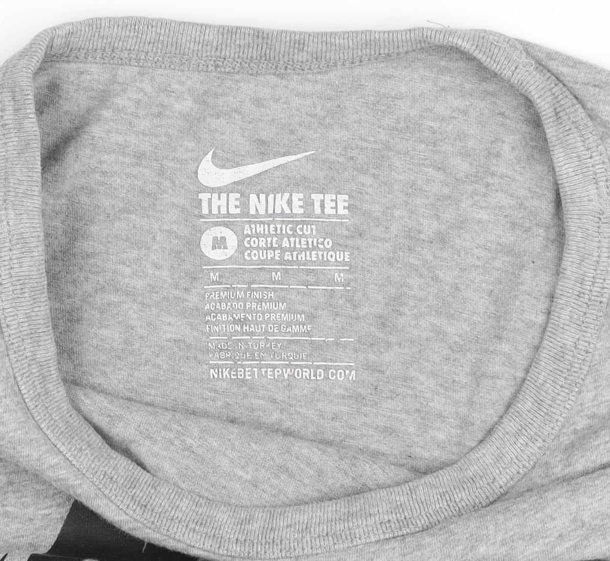 Nike Men's Grey Athletic Fit T-Shirt Medium