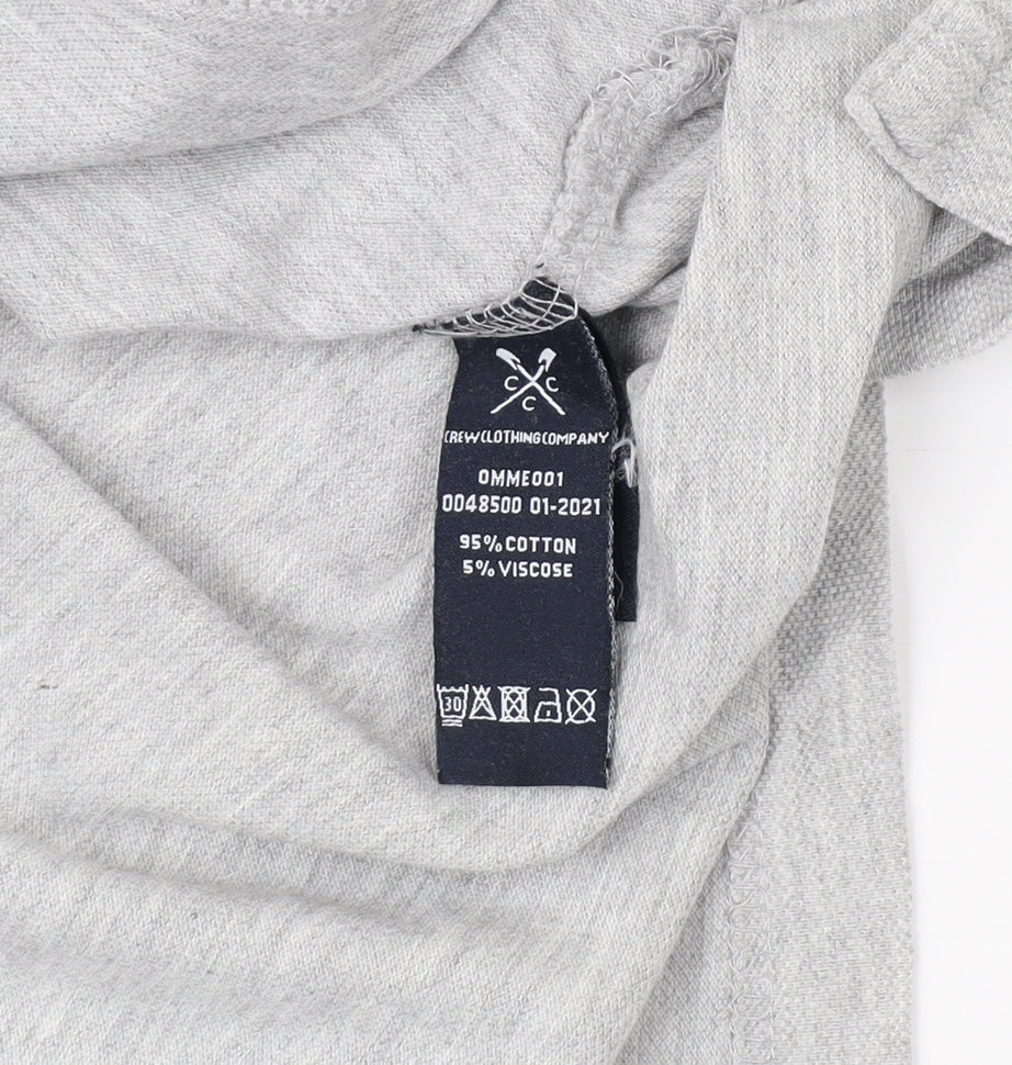 Crew Clothing Men's Grey Polo 2XL Short Sleeve