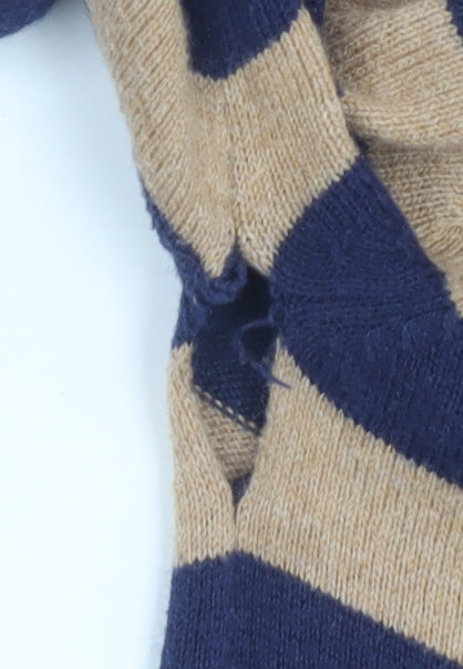 Joules Women's Beige Blue Striped Shift Dress Size 12