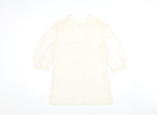 Womens UK Size 8 Monsoon Ivory Tunic Blouse