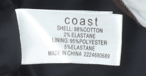 Coast Women's Black Striped Shift Dress, Size 14