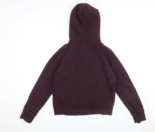 Gap Women's Red Hoodie S Petite Zip Logo Casual