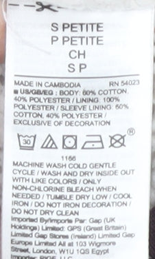 Gap Women's Red Hoodie S Petite Zip Logo Casual