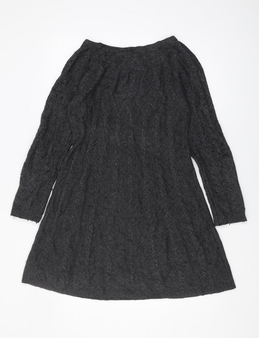 Womens UK Size 12 No Data Black Pullover Jumper