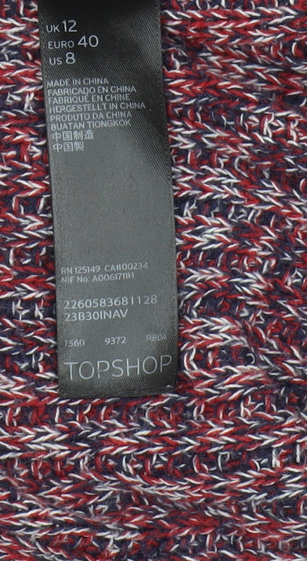 Womens UK Size 12 Topshop Multicoloured Cardigan Jumper