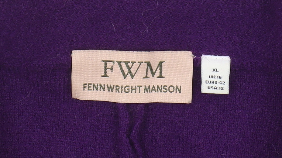 Fenn Wright Manson Women’s Purple Wool Cardigan XL
