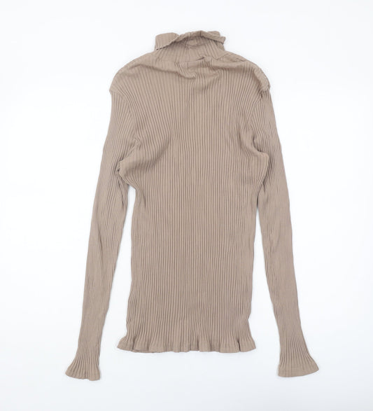 Womens UK Size XL ASOS Beige Basic Blouse