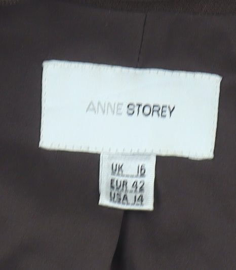 Anne Storey Women's Brown Blazer, Size 16