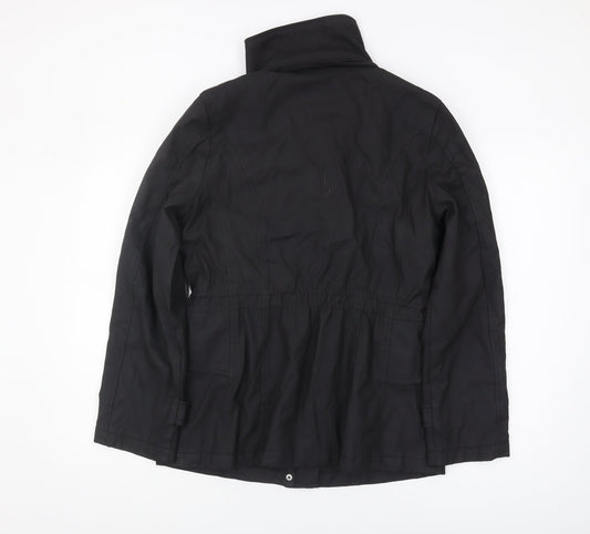Womens UK Size S Weatherproof Black Rain Coat