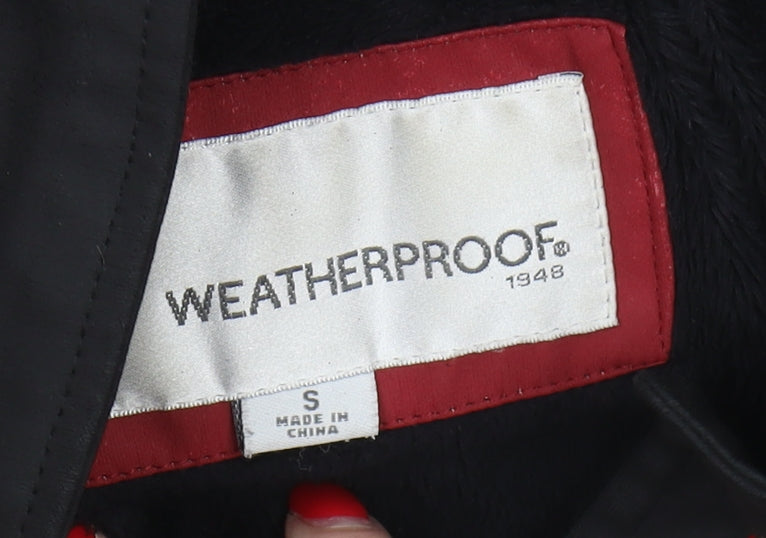 Womens UK Size S Weatherproof Black Rain Coat