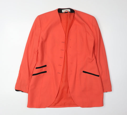 Womens UK Size 12 Jacques Vert Regular Orange Blazer