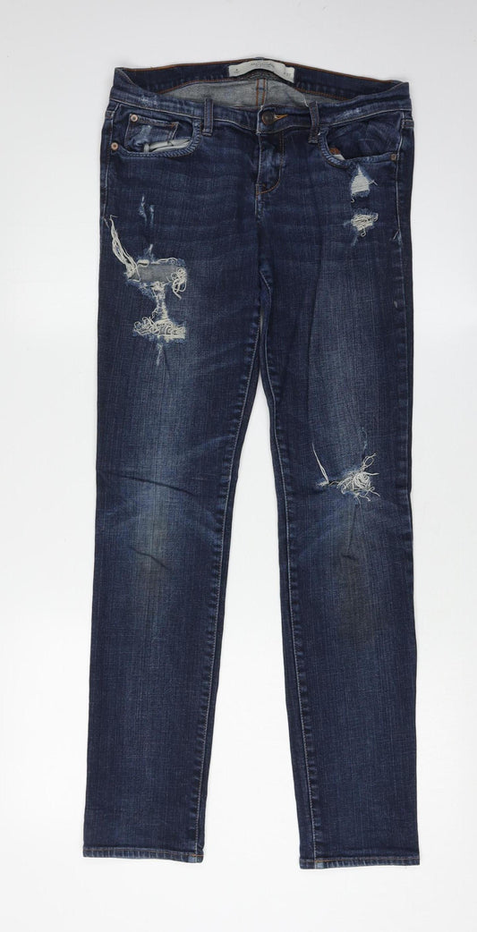 Womens UK Size 4 Abercrombie & Fitch Slim Fit Skinny Blue Jeans