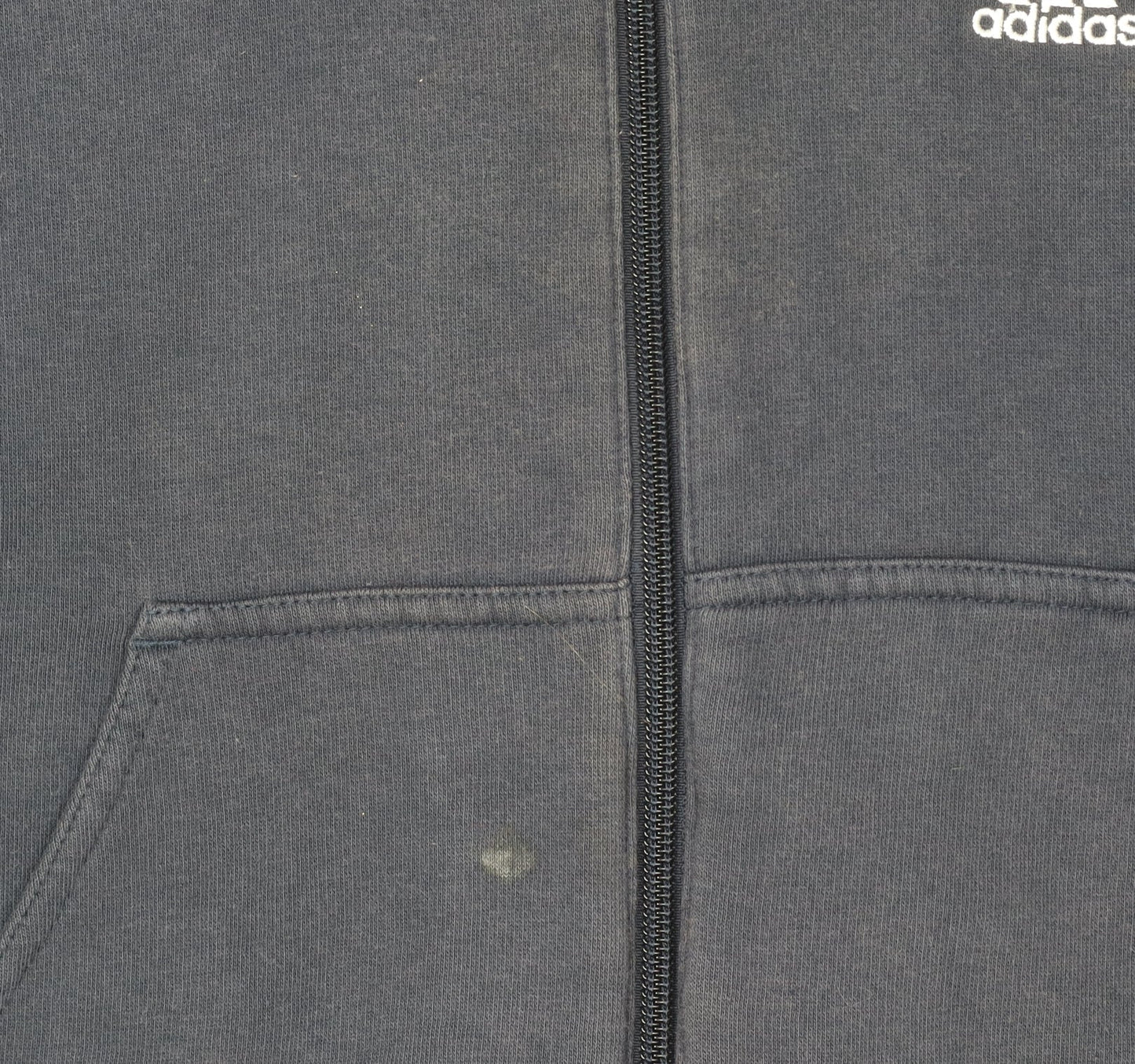 Adidas Blue Unisex Hoodie, Zip, Size 12, Casual Sportswear