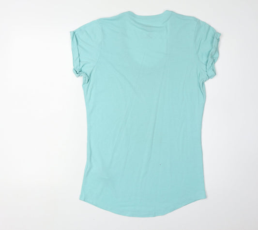 Nike Women's Blue Scoop Neck T-Shirt, Size S