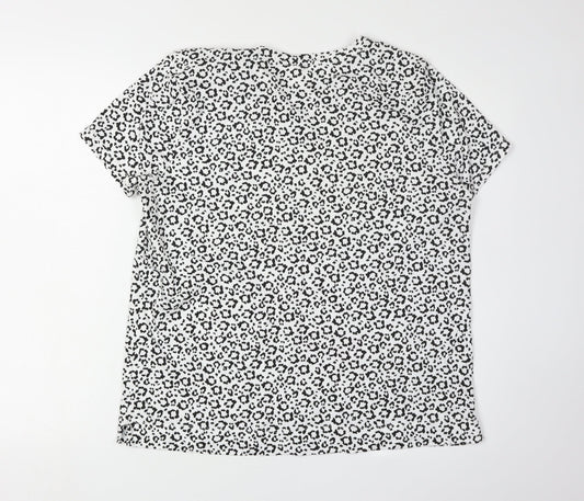 Womens UK Size L Hobbs Multicoloured Basic T-Shirt