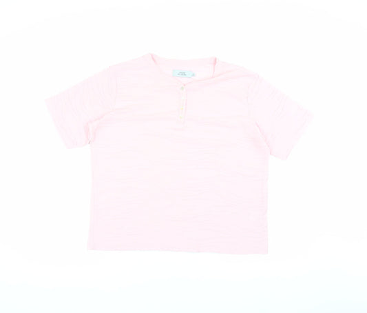 Honor Millburn Women's Pink Henley T-Shirt Size M