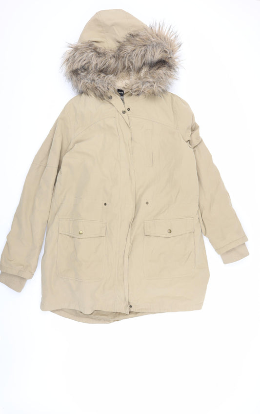 Womens UK Size L Oasis Beige Parka Coat
