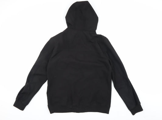 Mens UK Size M Fabric Black Basic Jacket