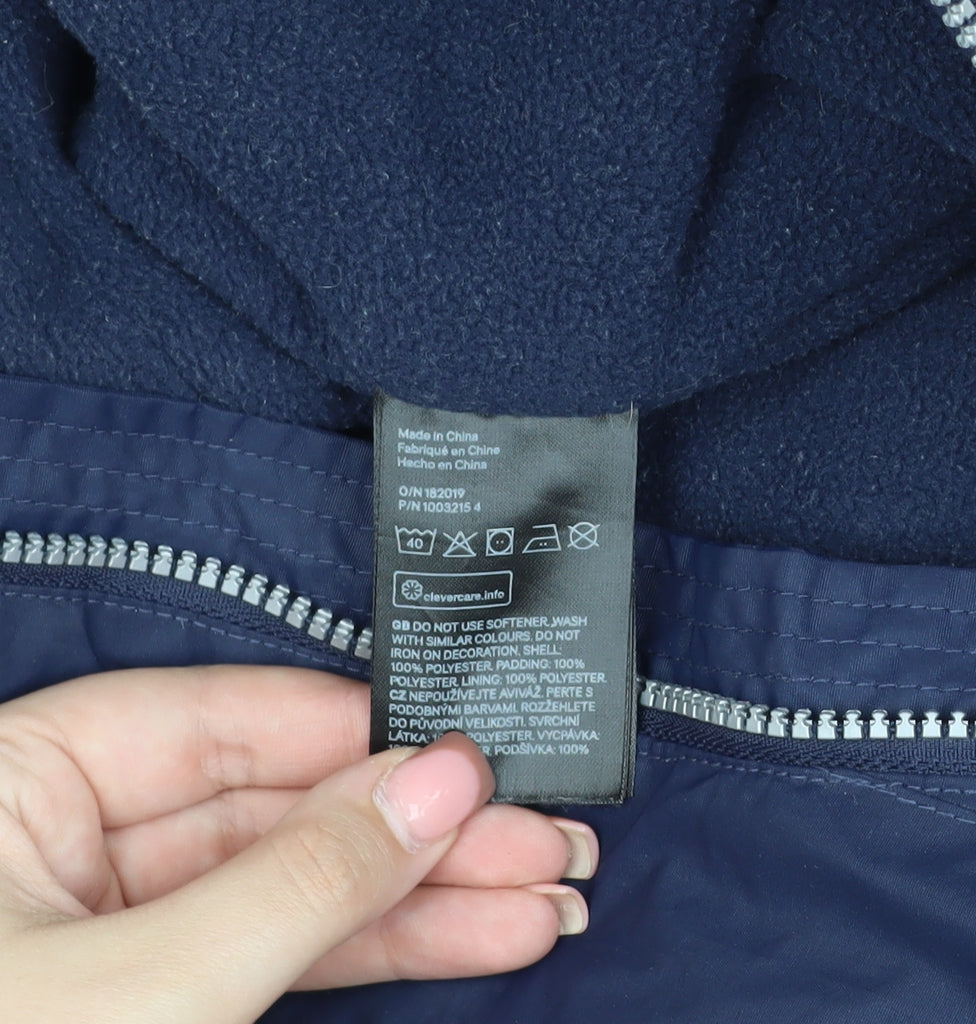 H&M Blue Unisex Baby Snowsuit 6-9 Months Hooded Winter