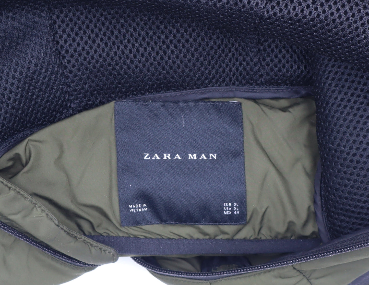 Zara Man Green XL Puffer Waistcoat for Men