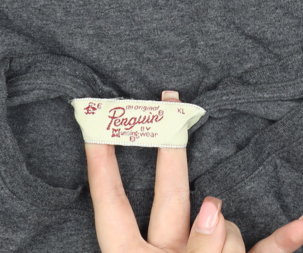 Original Penguin Men's Grey Graphic T-Shirt XL