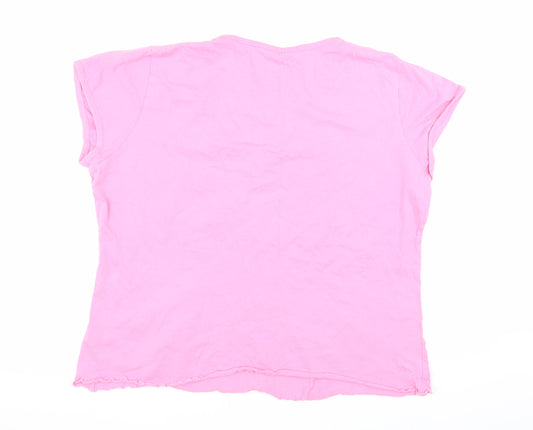 e-vie Women's Pink Wrap T-Shirt Size 18/20 Casual Wear