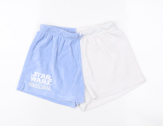 Additional front view of Star Wars Teen Blue & White Biker Shorts