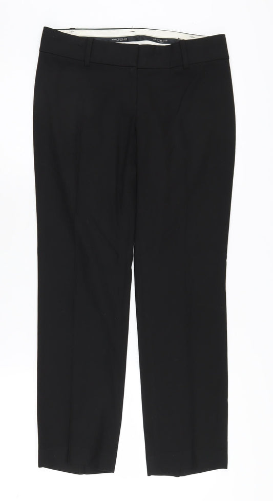 Womens UK Size L Ann Taylor Classic Fit Dress Pants Black Trousers