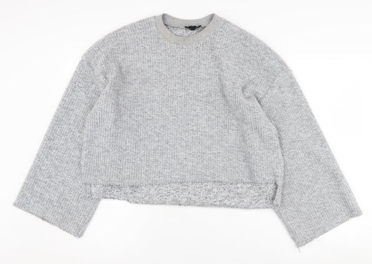 Womens UK Size 8 Topshop Grey Pullover Jumper
