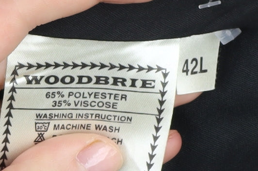 Woodbrie Men's Black 42L Pleated Trousers New