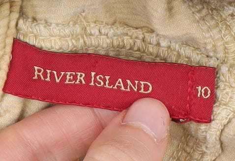 River Island Women's Beige Corduroy Shorts Size 10