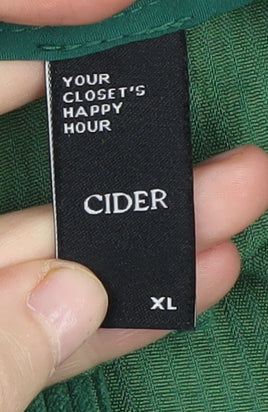 Cider Women's Green Corduroy Skirt XL Casual