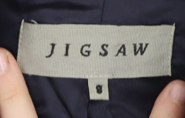 Jigsaw Women's Grey Check Blazer Size 8, Workwear Style