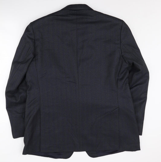 Mens UK Size 46 Eric Spencer Regular Blue Suit Jacket