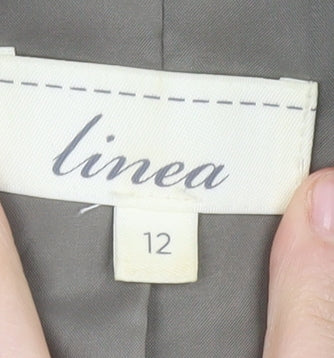 Linea Women's Grey Blazer, Size 12, Lined, Regular Fit