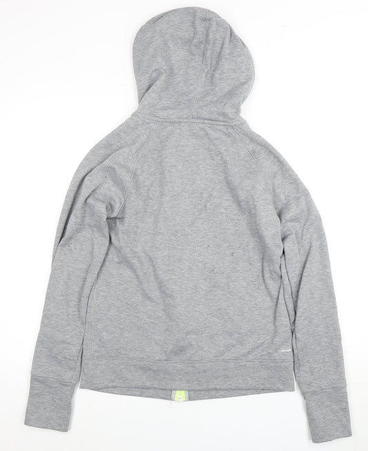 Adidas Women's Grey Full Zip Hoodie, Size S, Activewear