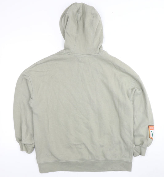 H&M Women's Green Disney Hoodie, Size S, Graphic Print