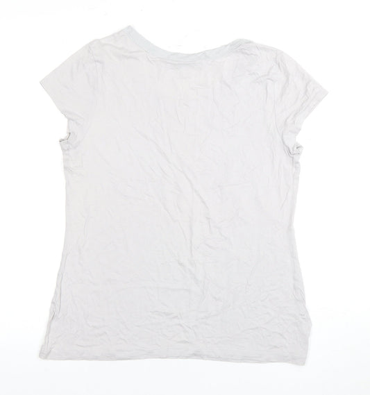 Banana Republic Women's Grey T-Shirt, Size L, Casual Spring Top
