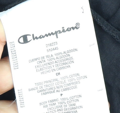 Mens UK Size S Champion Black T-Shirt
