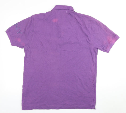 DKNY Men's Purple XL Polo Shirt - Stylish & Comfortable