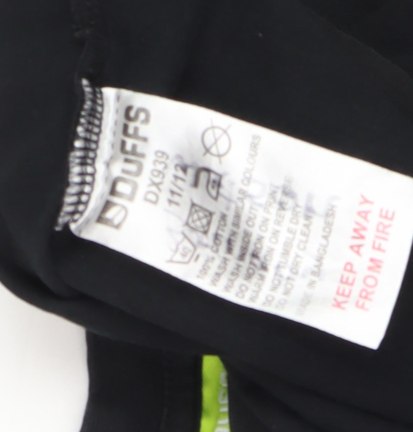 Duffs Teen Black Basic T-Shirt Size 11-12 YRS