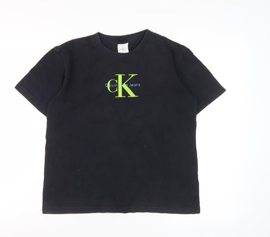 Unisex Adults UK Size L Calvin Klein Black Basic T-Shirt