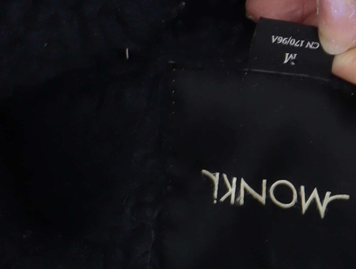 Unisex Adults UK Size M Monki Black Basic Jacket