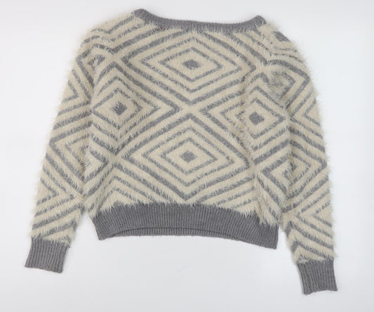 Womens UK Size 8 New Look Grey Pullover Jumper