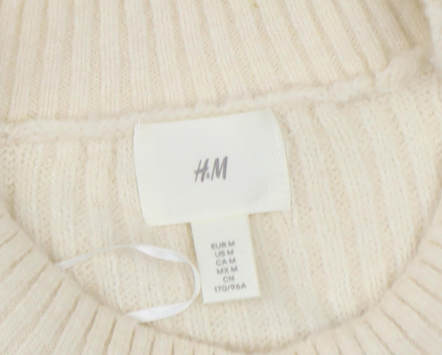 Womens UK Size M H&M Ivory Pullover Jumper