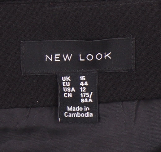 New Look Women's Black Straight Skirt, Size 16